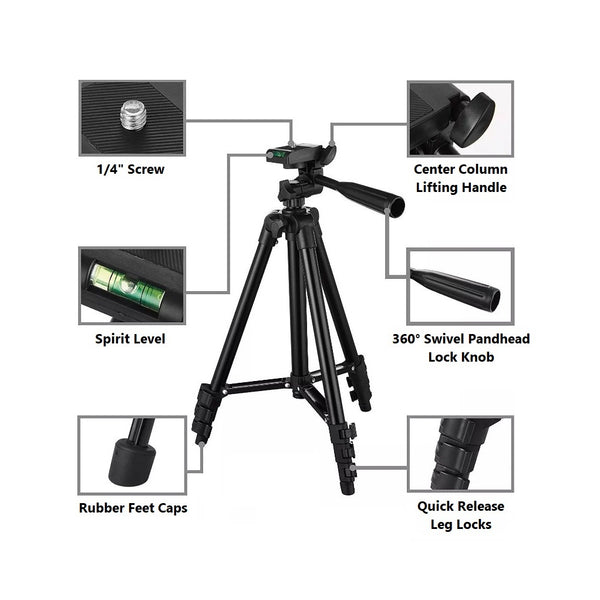 1.02M Lightweight Professional Phone Tripod