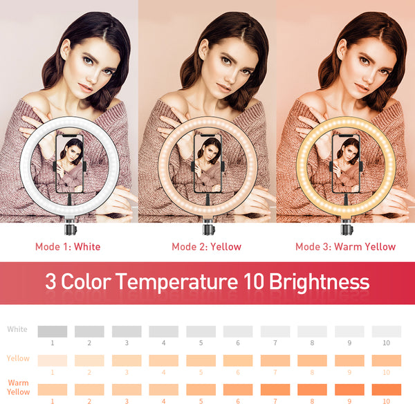 10" LED Ring Light & 1.9M Tripod Stand for Cameras