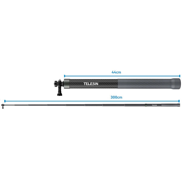 3 Meter Carbon Fibre Selfie Stick (3.0) for Insta360