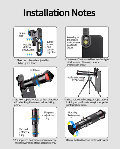 48x Zoom Telephoto Phone Lens