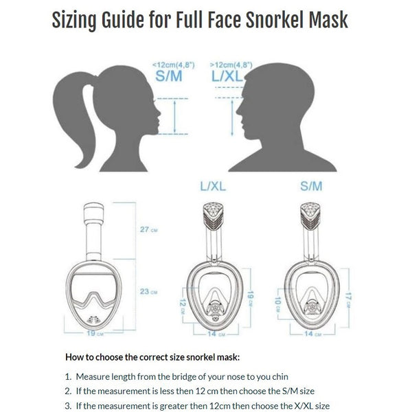 CamGo Full Face Snorkel Mask for Insta360