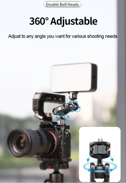 Magic Arm 360 Rotation Double Ball Head Camera Bracket
