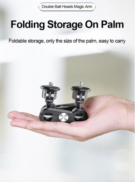 Magic Arm 360 Rotation Double Ball Head Camera Bracket