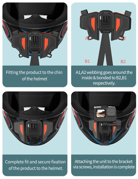 Motorcycle Helmet Strap Mount for Insta360