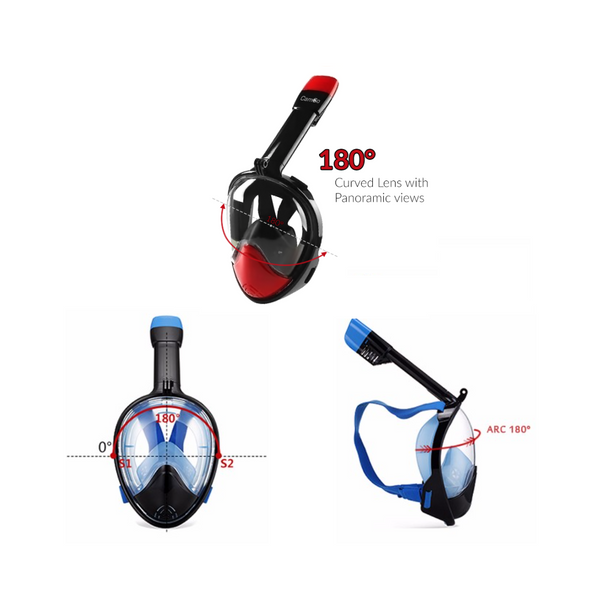CamGo Full Face Snorkel Mask for Insta360