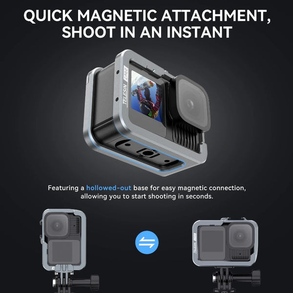 Vlogging Cage Case for GoPro Hero 12 11 10 9 Black