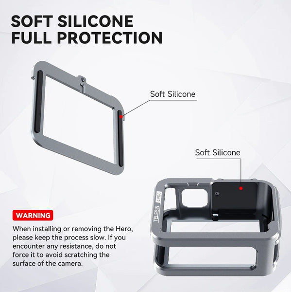 Vlogging Cage Case for GoPro Hero 12 11 10 9 Black