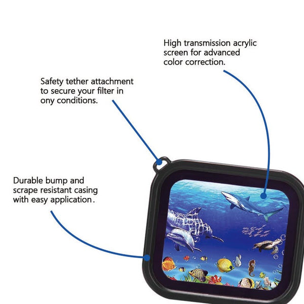 Red Lens Waterproof Case Filter for GoPro Hero 13 / Hero 12 / Hero 11 / Hero 10 / Hero 9