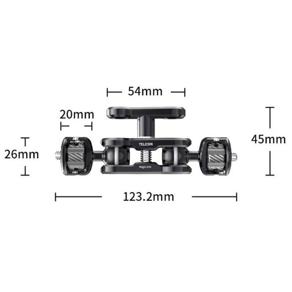 Magic Arm 360 Rotation Double Ball Head Camera Bracket