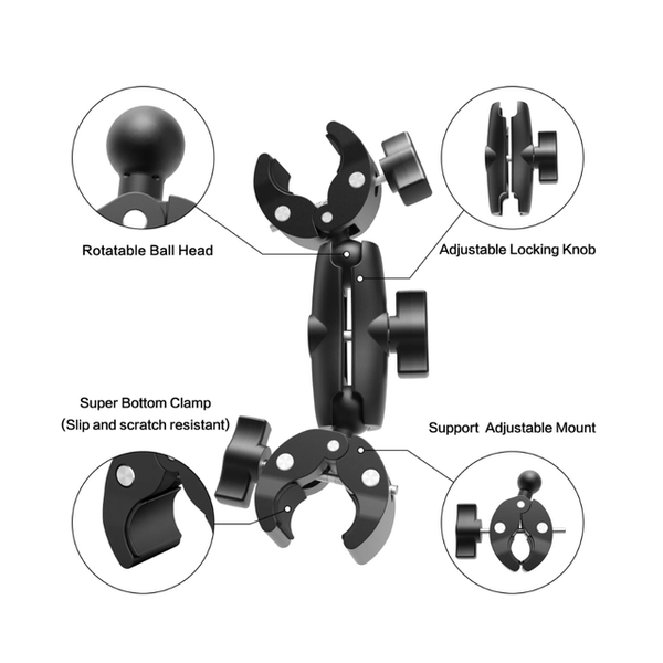 Dual 3 Way Super Clamp Mount for Insta360