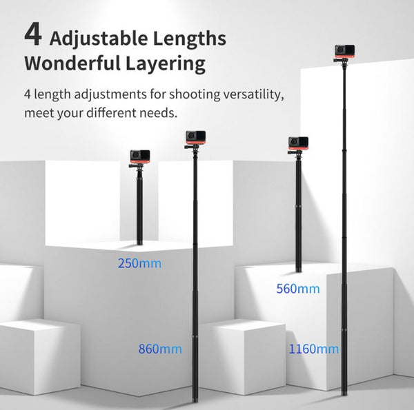 1.16 Meter Carbon Fibre Phone Selfie Stick