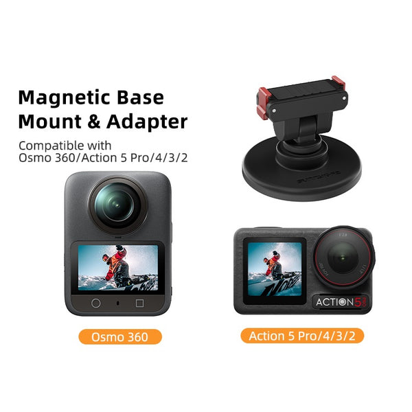 180 Magnetic Base Mount for Osmo Action 5 4 3 2 / Osmo 360
