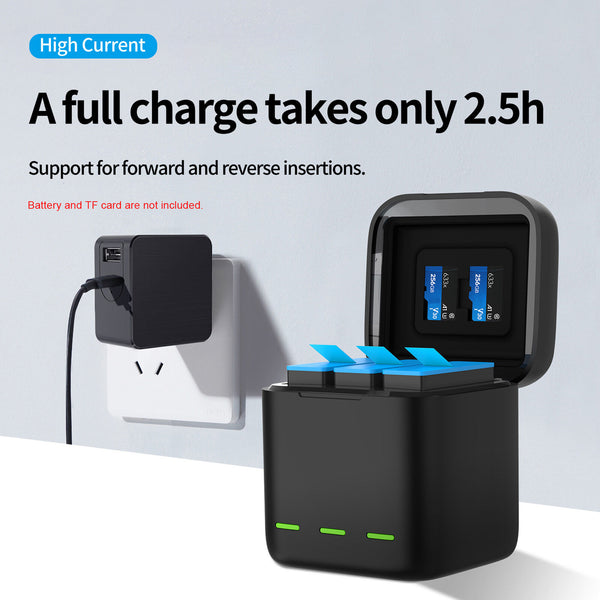 3 Channel Storage Battery Charger Box for GoPro Mission 1 Series