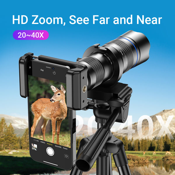 20-40x Zoom Telephoto Phone Lens with Table Tripod