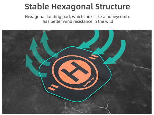 Fast Fold Leather Drone Landing Pad 55cm