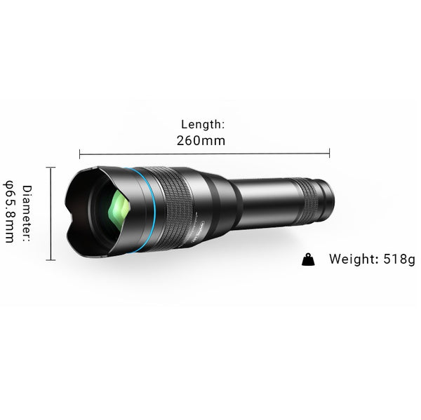 60x Zoom Telephoto Phone Lens with Professional Tripod