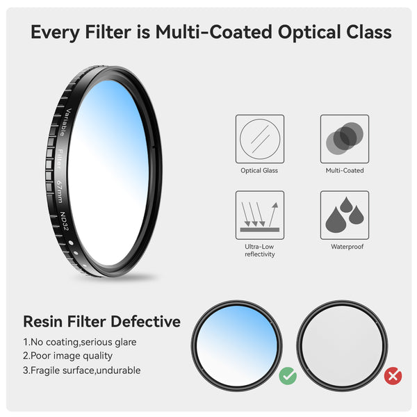 67mm Variable Neutral Desnsity (VND) Phone Filter Lens