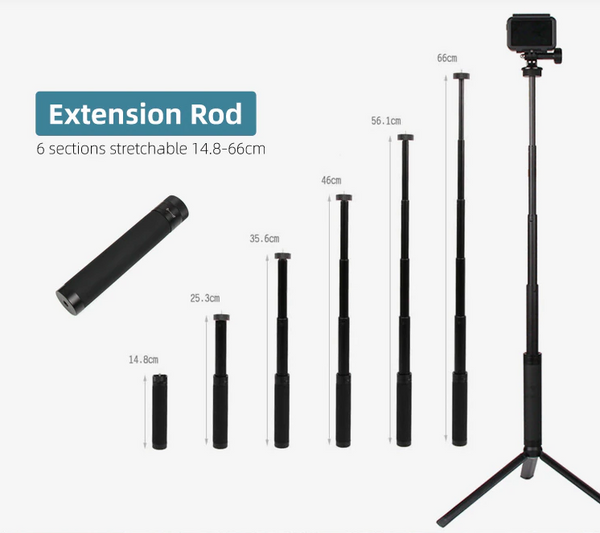 6 Length Selfie Stick for Osmo Pocket 4 / 3 / 2 / 1