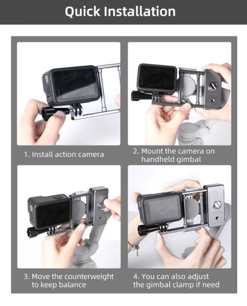 Action Camera Plate for Osmo Mobile 7 6 5 4 3