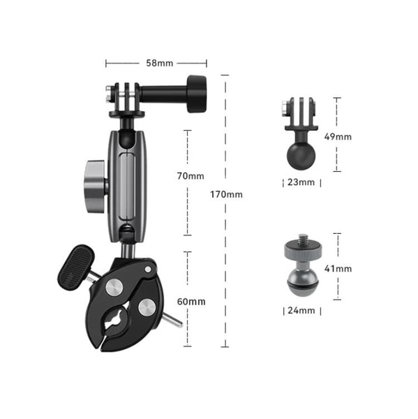 Aluminum 3 Way Super Clamp Camera Mount