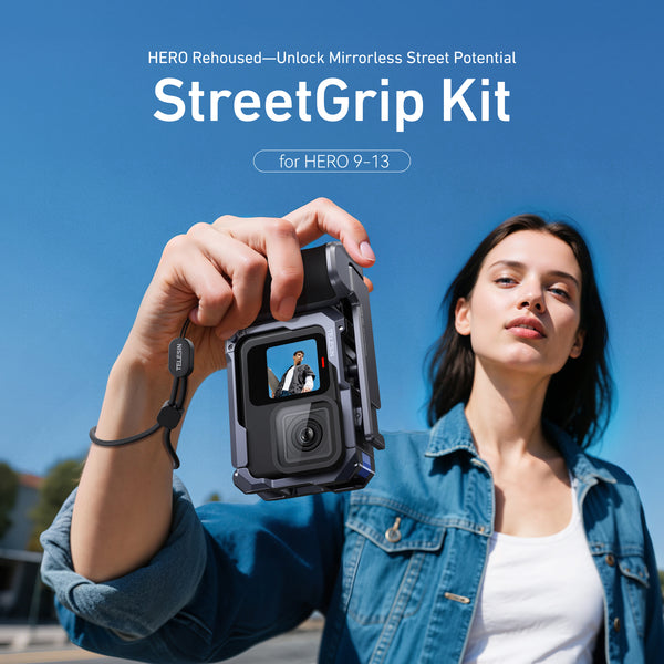 Aluminum Handle Street Vlogging Kit for GoPro Hero 13 12 11 10 9