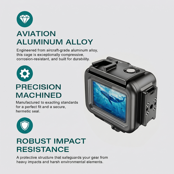 Aluminum Waterproof Housing Case for DJI Osmo Action 6/5/4