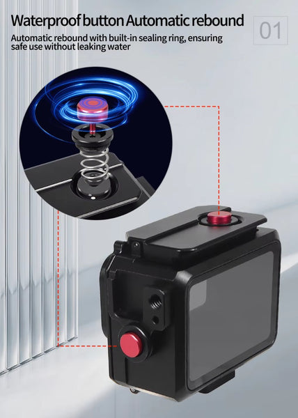 Aluminium Waterproof Housing Case for GoPro Hero 13 / Hero 12 / Hero 11 / Hero 10 / Hero 9
