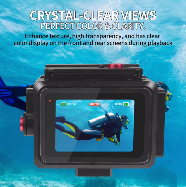 Aluminium Waterproof Housing Case for GoPro Hero 13 / Hero 12 / Hero 11 / Hero 10 / Hero 9