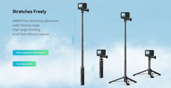 Bluetooth Remote Control Phone Selfie Stick Tripod