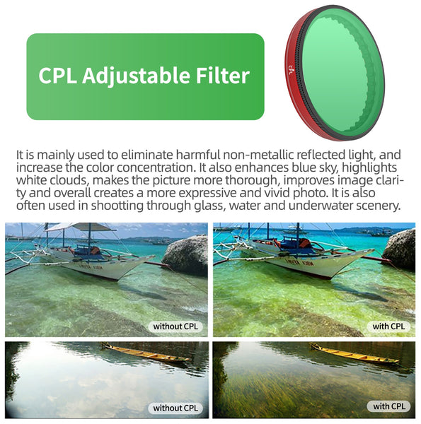 CPL Filter Lens for Osmo Action 5 Pro