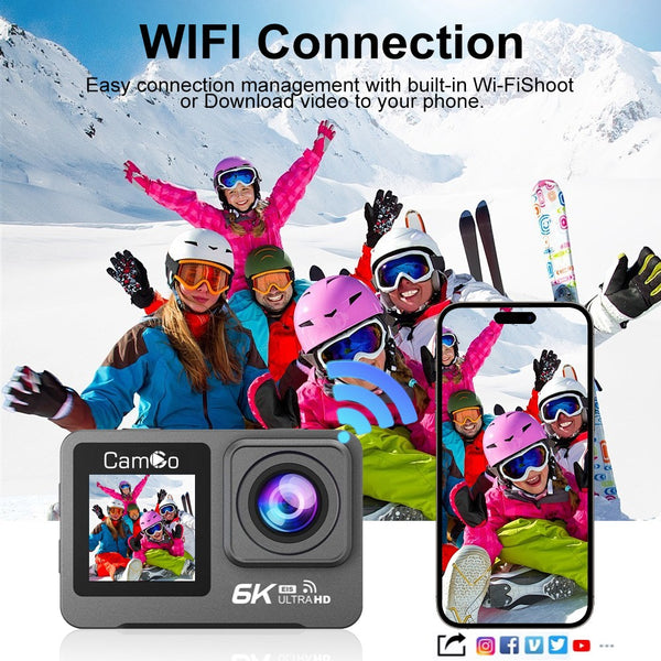 CamGo 6K Ultra HD Wifi Sports Action Camera