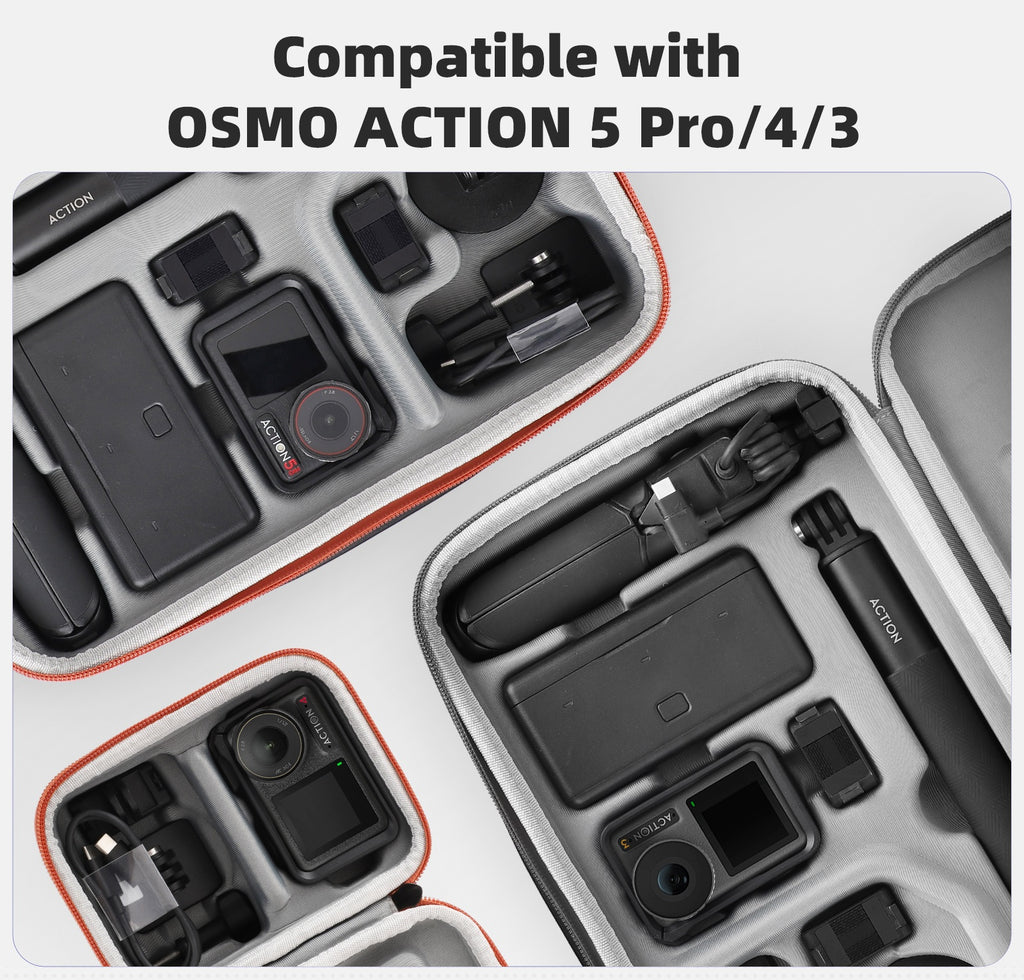 Dji Action 5 Pro FitStill 196FT Waterproof Case For DJI Osmo Action 5 Pro/ Action 4/Action 3 - Magnetic Quick Release 196FT Underwater Housing