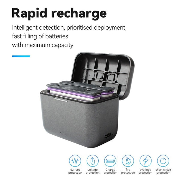 Dual Battery Charger Box for Insta360 X5