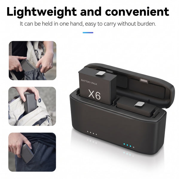 Dual Battery Charger Box for Insta360 X6