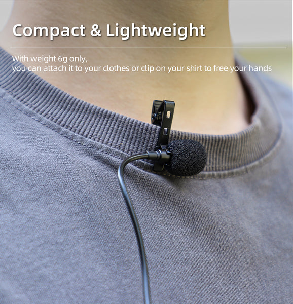 Lavalier Microphone for Insta360 X5 / X4 Air / GO Ultra