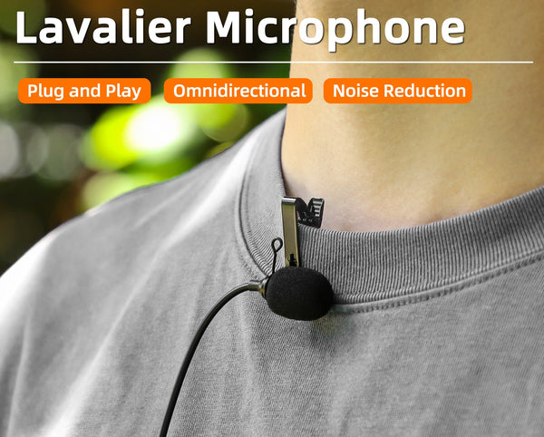 Lavalier Microphone for DJI Osmo Pocket 4 & 3 / Osmo Action 5, 4, 3 / Osmo 360