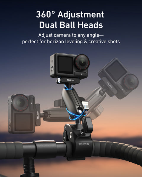 Magnetic 3 Way Super Clamp Mount for Osmo Action 5/4/3 & Osmo 360