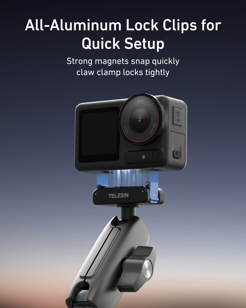 Magnetic 3 Way Super Clamp Mount for GoPro Mission 1 Series