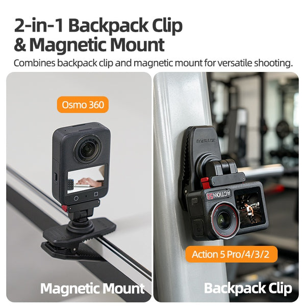 Magnetic Backpack Clip for Osmo Action 5/4/3 & Osmo 360