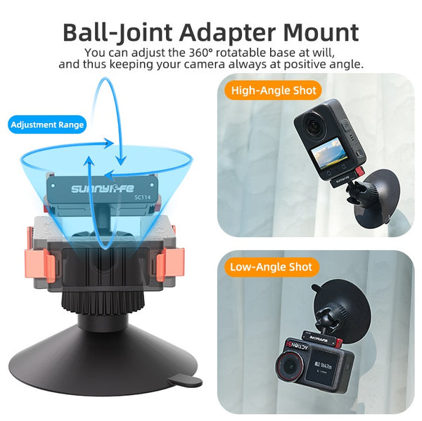 Magnetic Ball Head Suction Mount for Osmo Action 5 4 3 / Osmo 360