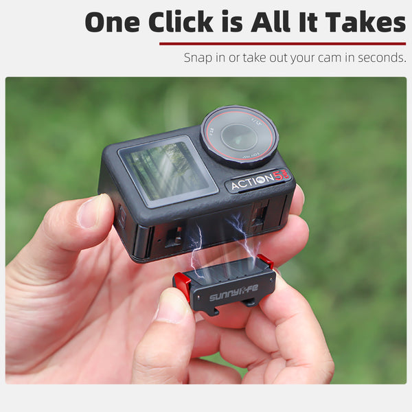 Magnetic Cold Shoe Adapter for Osmo Action 5 Pro / Osmo Action 4 / Osmo Action 3