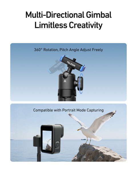 Magnetic Hand Grip Tripod for GoPro Mission 1 Series
