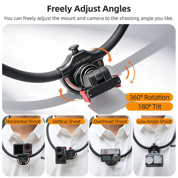Magnetic Neck Strap Mount for Osmo Action 5 4 3 2 / Osmo 360