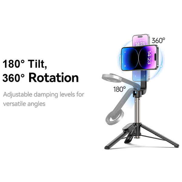 Magnetic Phone Mount Remote Control Selfie Stick