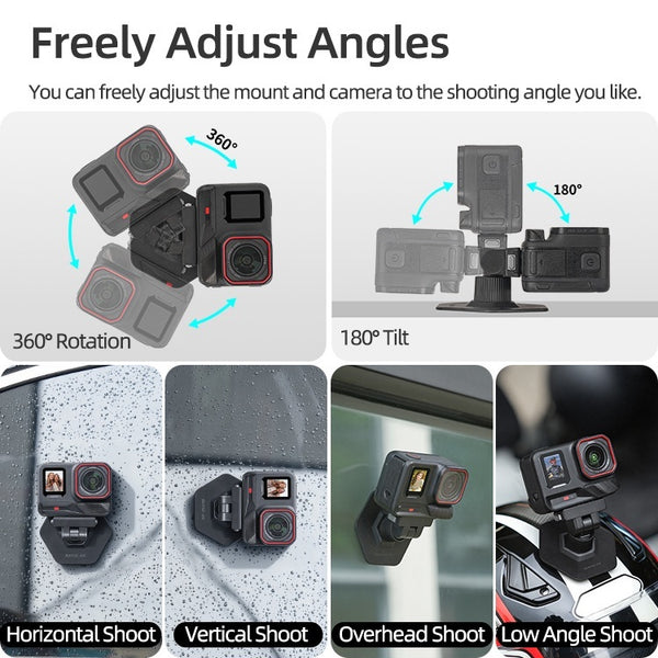 Magnetic Quick Release Helmet Mount for Insta360 X6 / X5 / X4 Air / Ace Pro 2 1
