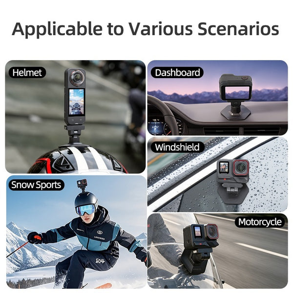 Magnetic Quick Release Helmet Mount for Insta360 X6 / X5 / X4 Air / Ace Pro 2 1
