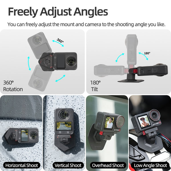 Magnetic Quick Release Helmet Mount for Osmo Action 5 4 3 2 / Osmo 360