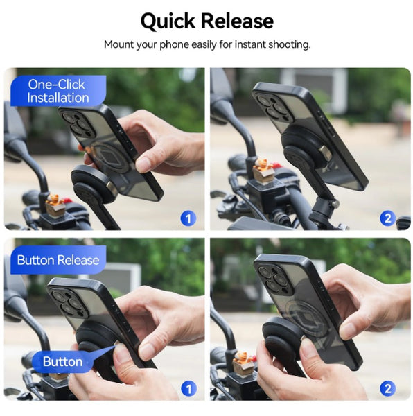 Motorcycle Handlebar Mount for iPhone 15 Pro / 15 Pro Max