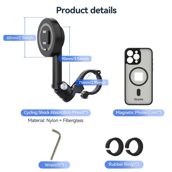 Motorcycle Handlebar Mount for iPhone 15 Pro / 15 Pro Max