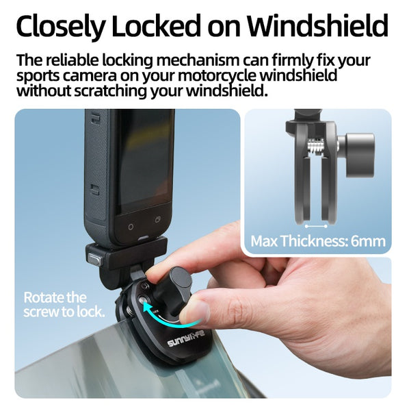 Motorcycle Windscreen Mount for Osmo Action 5 4 3 2 / Osmo 360